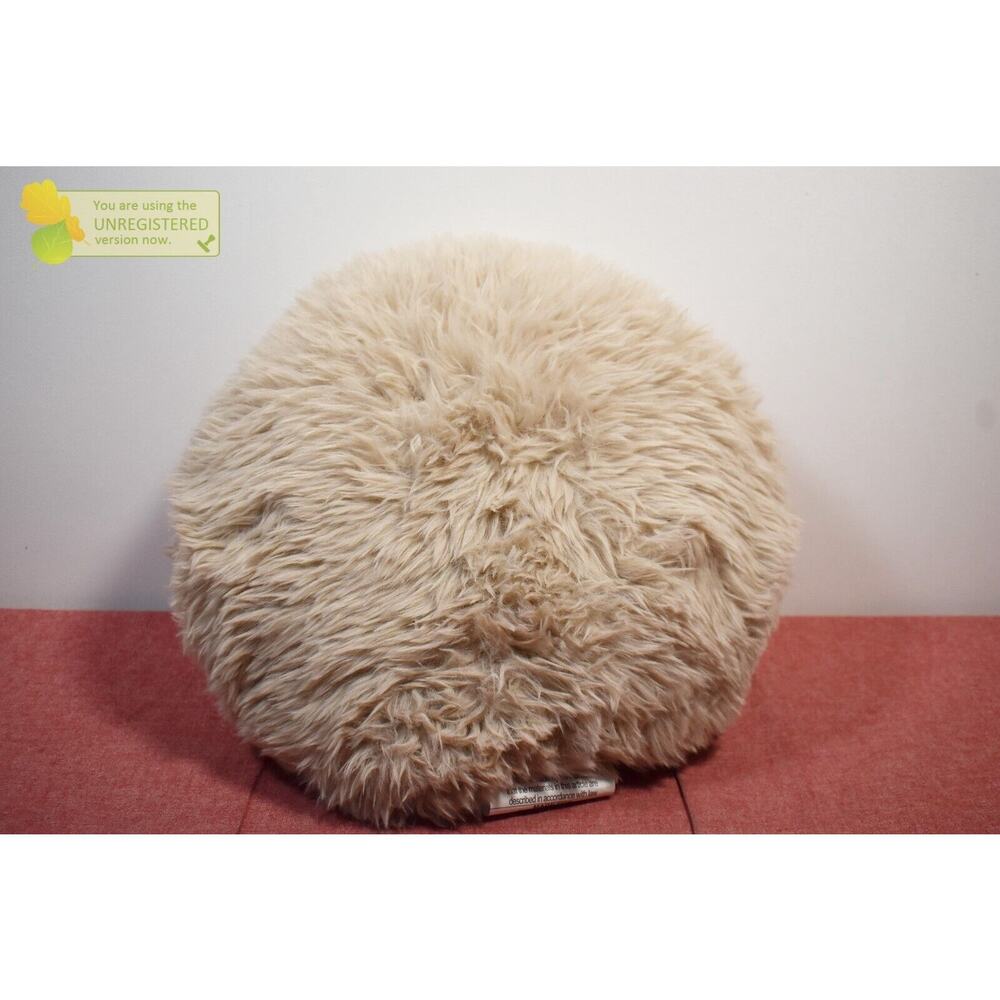 Threshold Faux Fur Round 16" Throw Pillow Beige*